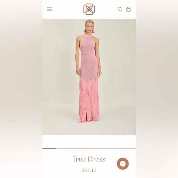 NWT Size M - Devon Windsor True Fringe Dress (Color Peach) NWT US$ 390 - Picture 3 of 13